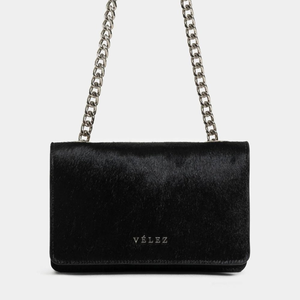 LEATHER HANDBAG - HANDS-FREE HANDBAG BUDDA LEATHER HAIR WITH REMOVABLE CHAIN